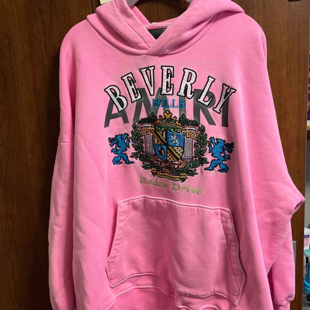 Pink Beverly Hills amiri hoodie